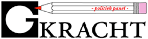 Logo van politiek panel G-kracht met de naam en een rood potlood dat een kiesvakje aankruist.
